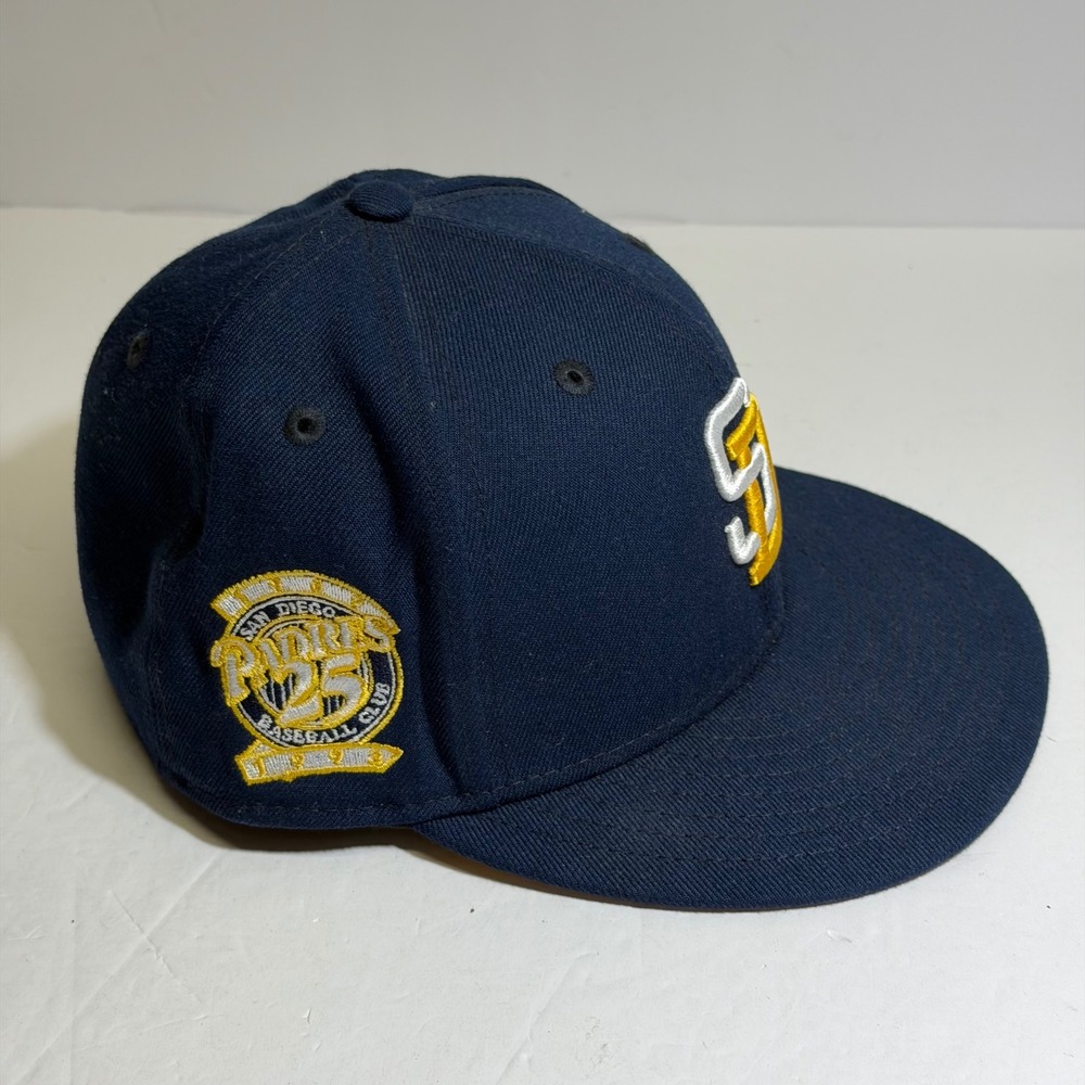 New Era 59FIFTY San Diego Padres Cooperstown 25th Anniversary Hat Navy 6 7/8